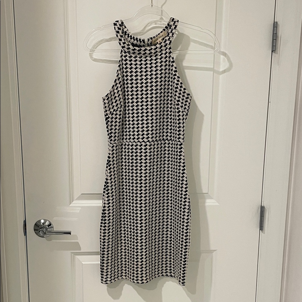 Black and White Houndstooth Dress